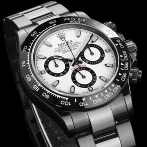 ĐỒNG HỒ NAM ROLEX DAYTONA REPLICA CAO CẤP MẶT SỐ TRẮNG 6 KIM 40MM