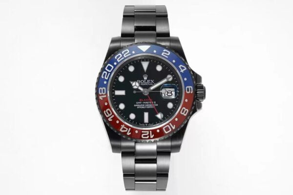 ĐỒNG HỒ NAM ROLEX BLAKEN GMT-MASTER ll REPLIA 1:1 BEZEL ĐỎ XANH 40MM