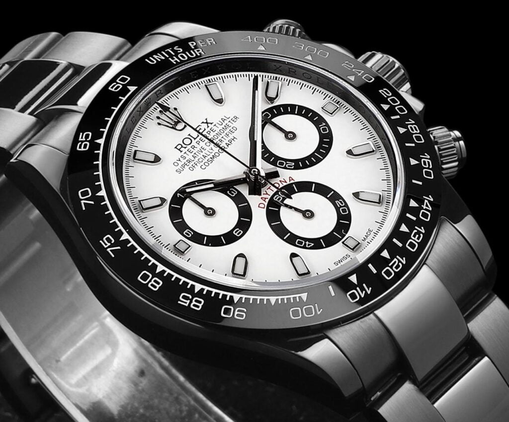 ĐỒNG HỒ NAM ROLEX DAYTONA REPLICA CAO CẤP MẶT SỐ TRẮNG 6 KIM 40MM