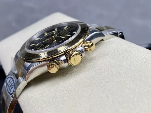 ĐỒNG HỒ NAM ROLEX DAYTONA CLEAN FACTORY REPLICA BEZEL MẠ VÀNG 40MM