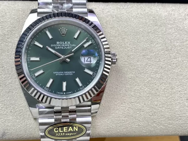 ĐỒNG HỒ NAM ROLEX DATEJUST REPLICA CAO CẤP MẶT SỐ XẠNH KHÓA HỘP 41MM