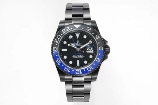 ĐỒNG HỒ NAM ROLEX BLAKEN GMT-MASTER ll REPLICA CỌC SỐ DẠ QUANG 40MM