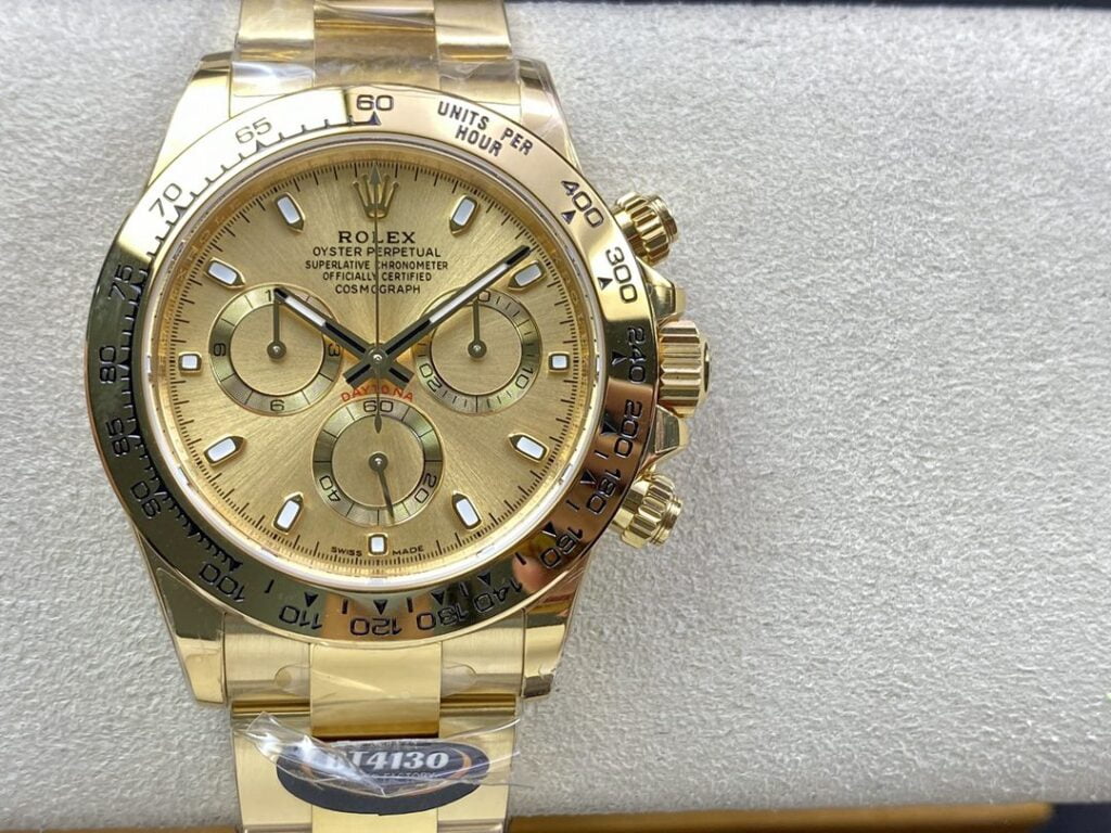 ĐỒNG HỒ NAM ROLEX DAYTONA REP CAO CẤP 6 KIM MÀU FULL VÀNG GOLD 40MM