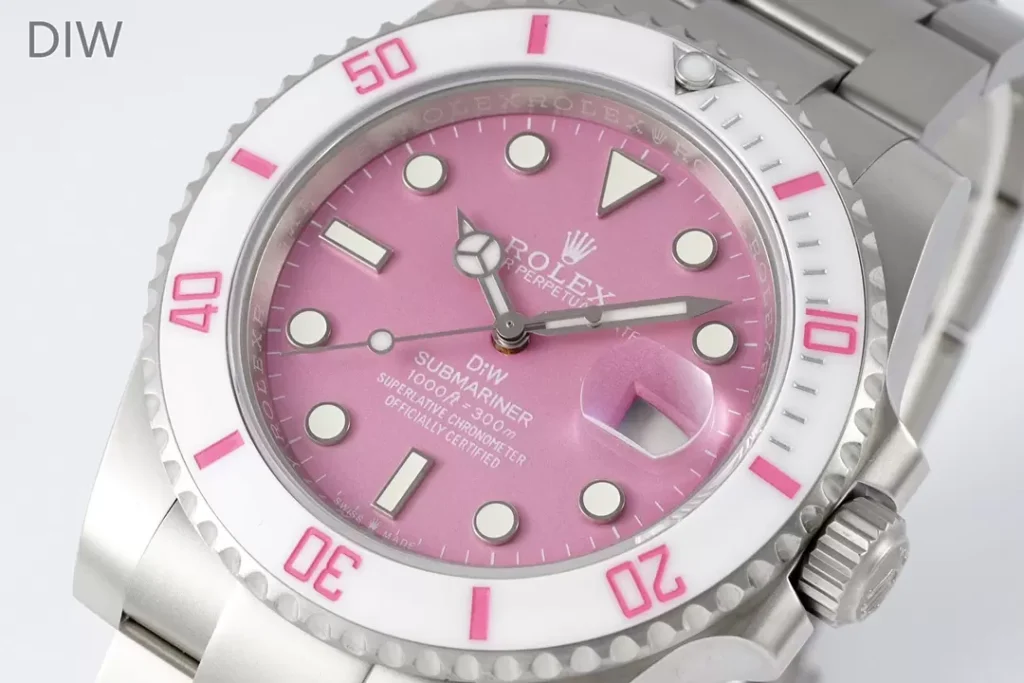 ĐỒNG HỒ NAM ROLEX SUBMARINER REP 1:1 MẶT SỐ HỒNG CÁ TÍNH TRẺ TRUNG 40MM