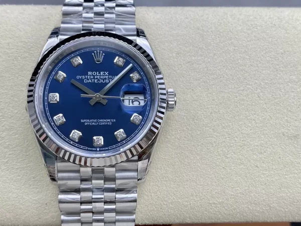 ĐỒNG HỒ NAM ROLEX DATEJUST REPLICA 1:1 MẶT SỐ XANH TRẺ TRUNG 36MM