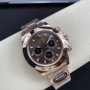 ĐỒNG HỒ NAM ROLEX DAYTONA REPLICA CAO CẤP MẶT SỐ NÂU CỌC SỐ DẠ QUANG 40MM