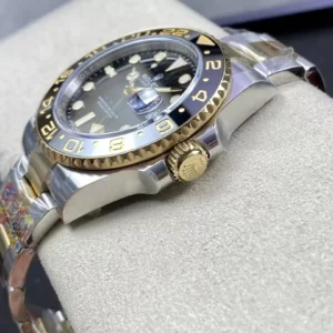 ĐỒNG HỒ NAM ROLEX GMT-MASTER II REPLICA 1:1 BEZEL GỐM HAI MÀU 40MM