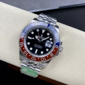 ĐỒNG HÔ NAM ROLEX GMT-MASTER II REPLICA 1:1 BEZEL IN SỐ PHỦ DẠ QUANG 40MM