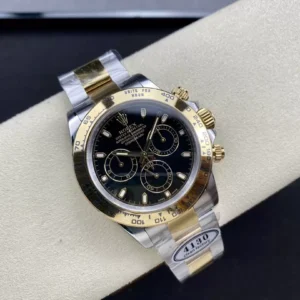 ĐỒNG HỒ NAM ROLEX DAYTONA CLEAN FACTORY REPLICA BEZEL MẠ VÀNG 40MM