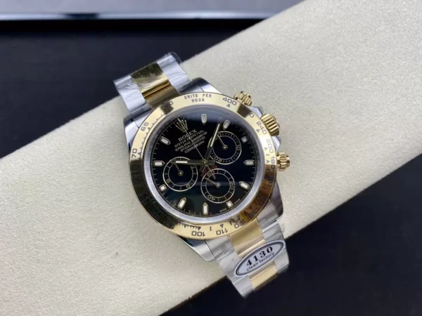 ĐỒNG HỒ NAM ROLEX DAYTONA CLEAN FACTORY REPLICA BEZEL MẠ VÀNG 40MM