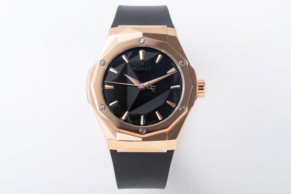 ĐỒNG HỒ NAM HUBLOT ORLINSKI REPLICA 1:1 VÀNG HỒNG DÂY CAO SU ĐEN 40MM