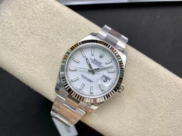 ĐỒNG HỒ NAM ROLEX DATEUST REP CAO CẤP CỌC SỐ PHỦ DẠ QUANG CÓ Ô LỊCH 41MM