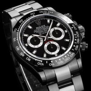 ĐỒNG HỒ NAM ROLEX DAYTONA REPLICA CAO CẤP MẶT SỐ ĐEN LỊCH SỰ 40MM