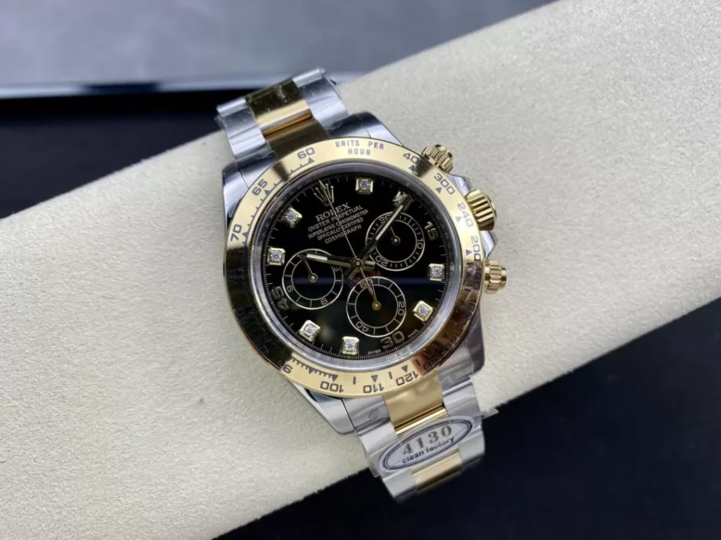 ĐỒNG HỒ NAM ROLEX DAYTONA CLEAN FACTORY REPLICA DÂY THÉP MẠ VÀNG 40MM