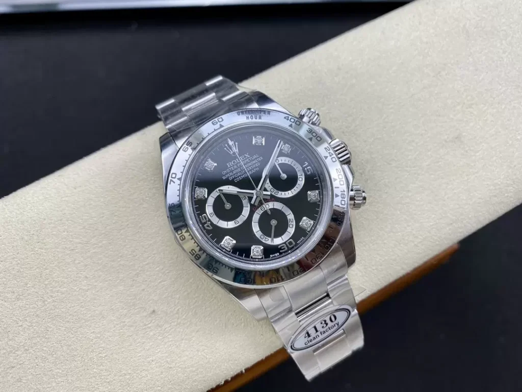 ĐỒNG HỒ NAM ROLEX DAYTONA CLEAN FACTORY REPLICA CAO CẤP CỌC SỐ ĐÍNH ĐÁ 40MM