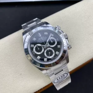 ĐỒNG HỒ NAM ROLEX DAYTONA CLEAN FACTORY REPLICA CAO CẤP CỌC SỐ ĐÍNH ĐÁ 40MM