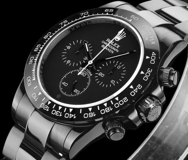 ĐỒNG HỒ NAM ROLEX DAYTONA REPLICA 1:1 MẶT SỐ ĐEN 6 KIM CAO CẤP 40MM