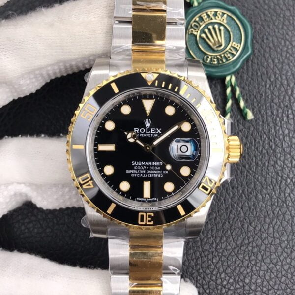 ĐỒNG HỒ CƠ NAM MẶT ĐEN ROLEX SUBMARINER VS FACTORY REP 1:1 40MM