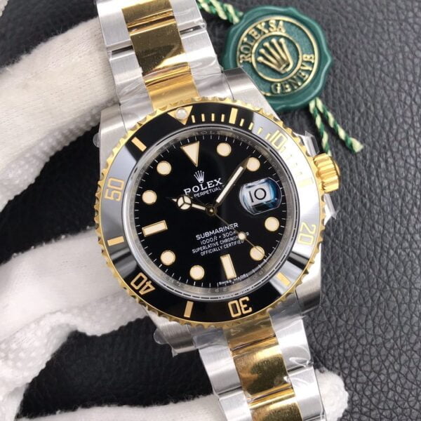 ĐỒNG HỒ CƠ NAM MẶT ĐEN ROLEX SUBMARINER VS FACTORY REP 1:1 40MM