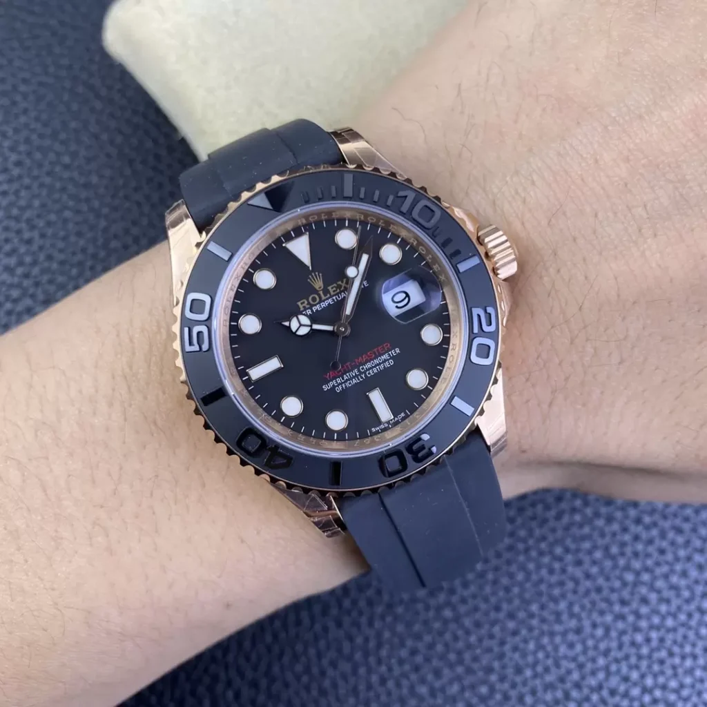 ĐỒNG HỒ NAM ROLEX YACHT-MASTER REP CAO CẤP 3 KIM VỎ VÀNG HỒNG 42MM