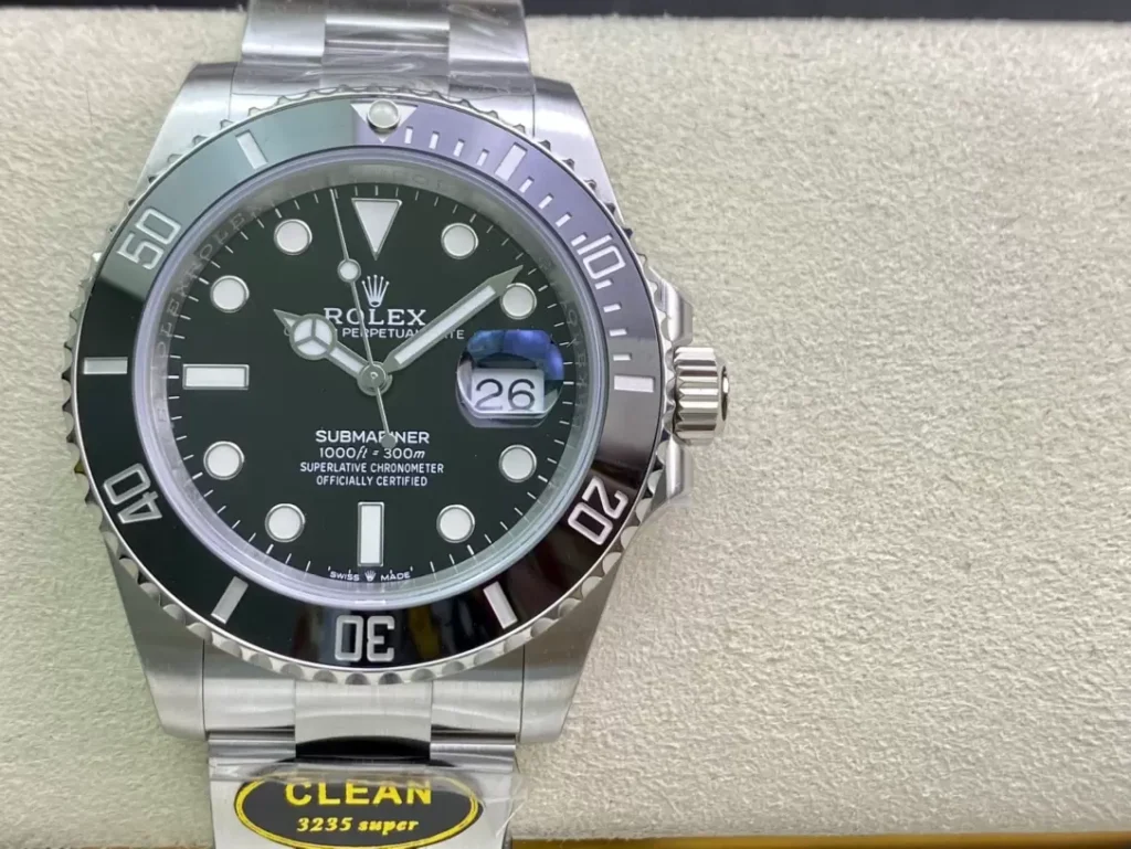 ĐỒNG HỒ NAM ROLEX SUBMARINER REP CAO CẤP MẶT SỐ ĐEN THÉP KHÔNG GỈ 41MM