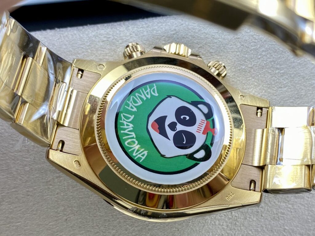 ĐỒNG HỒ NAM ROLEX DAYTONA REPLICA MẶT SỐ ĐEN BEZEL MÀU VÀNG 40MM