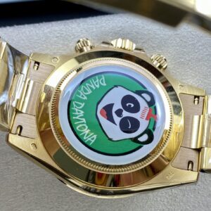 ĐỒNG HỒ NAM ROLEX DAYTONA REPLICA MẶT SỐ ĐEN BEZEL MÀU VÀNG 40MM