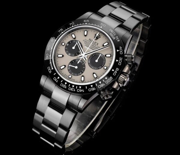 ĐỒNG HỒ NAM ROLEX DAYTONA REP CAO CẤP CỌC SỐ HAI MÀU ĐEN TRẮNG 40MM