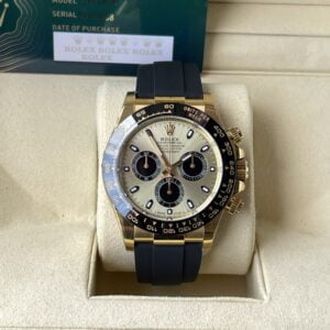 ĐỒNG HỒ NAM ROLEX DAYTONA REPLICA BEZEL GỐM MẠ BẠCH KIM CAO CẤP 40MM