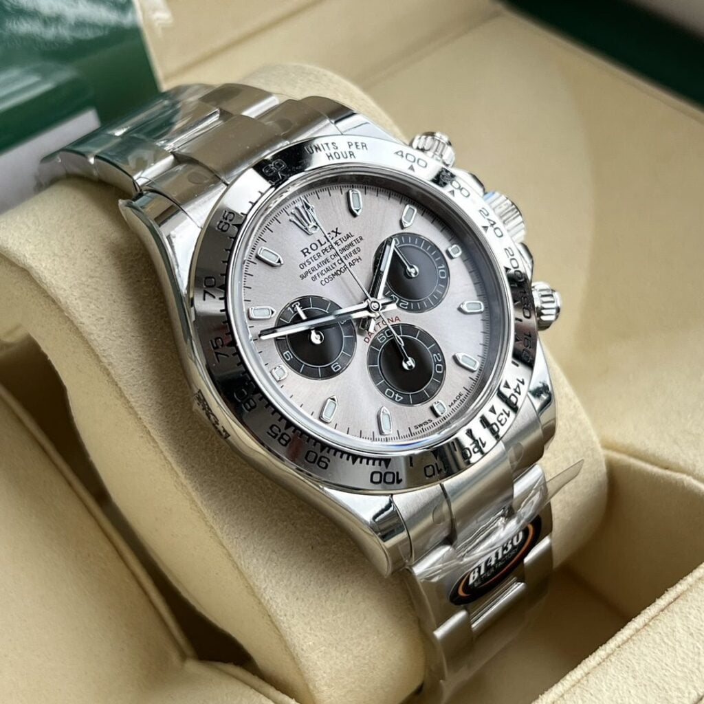 ĐỒNG HỒ NAM ROLEX DAYTONA REPLICA 1:1 MẶT SỐ XAM CHẢY TIA CAO CẤP 40MM