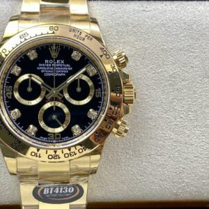 ĐỒNG HỒ NAM ROLEX DAYTONA REPLICA CAO CẤP MẶT SỐ ĐEN CỌC SỐ ĐÍNH ĐÁ 40MM