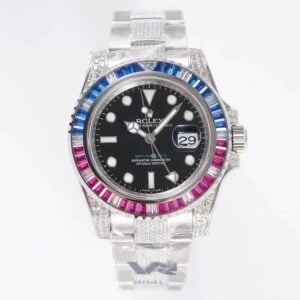 ĐỒNG HỒ NAM ROLEX GMT-MASTER ll REP CAO CẤP NIỀNG ĐÍNH ĐÁ SANH CHẢNH 40MM