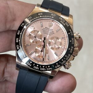 ĐỒNG HỒ NAM ROLEX DAYTONA REPLICA 6 KIM CỌC SỐ ĐÍNH ĐÁ SANG CHẢNH 40MM