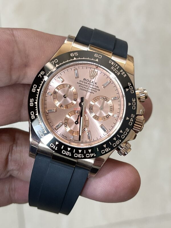 ĐỒNG HỒ NAM ROLEX DAYTONA REPLICA 6 KIM CỌC SỐ ĐÍNH ĐÁ SANG CHẢNH 40MM