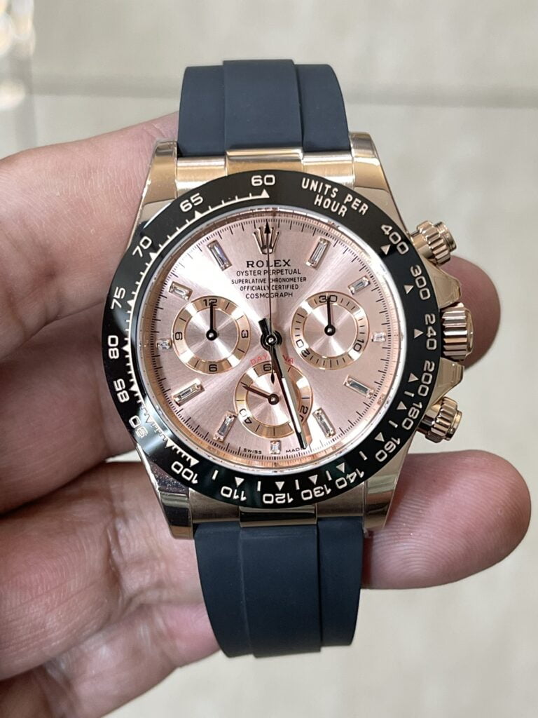 ĐỒNG HỒ NAM ROLEX DAYTONA REPLICA 6 KIM CỌC SỐ ĐÍNH ĐÁ SANG CHẢNH 40MM