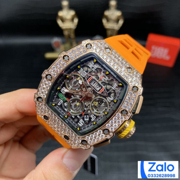 ĐỒNG HỒ NAM RICHARD MILLE RM11-03 REPLICA 11 NHÀ MÁY Z VÀNG HỒNG 44MM