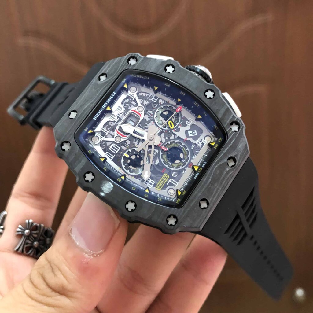 ĐỒNG HỒ NAM RICHARD MILLE  RM11-03 FAKE CAO CẤP THIẾT KẾ 1 Ô LỊCH 40MM