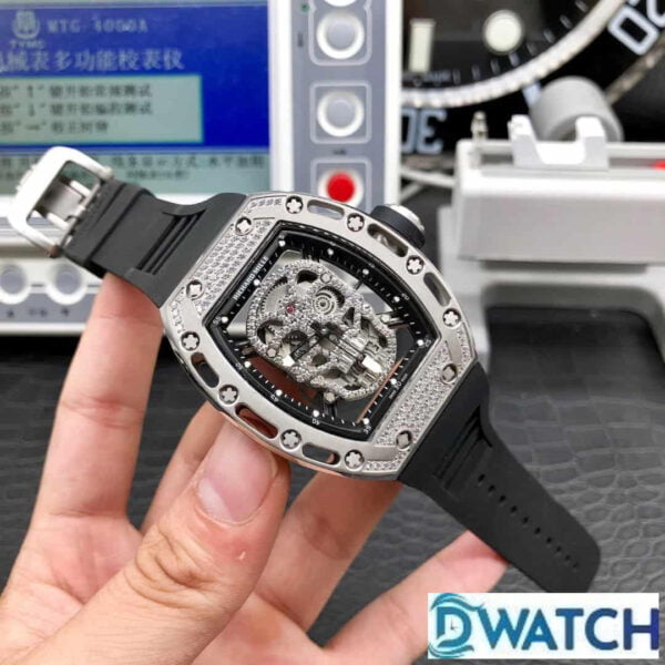 ĐỒNG HỒ NAM RICHARD MILLE RM052-01 FAKE CAO CẤP ĐÍNH ĐÁ LẤP LÁNH 43MM