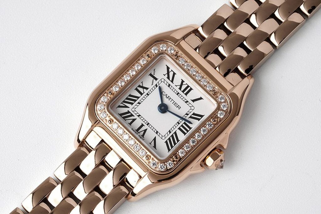 ĐỒNG HỒ NỮ CARTIER PANTHÈRE WJPN0009 FAKE CAO CẤP NHÀ MÁY BV MẠ VÀNG 22X30MM