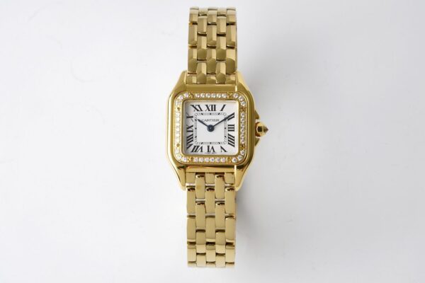 ĐỒNG HỒ NỮ CARTIER PANTHÈRE WJPN0015 FAKE CAO CẤP NHÀ MÁY BV ĐÍNH ĐÁ 22X30MM