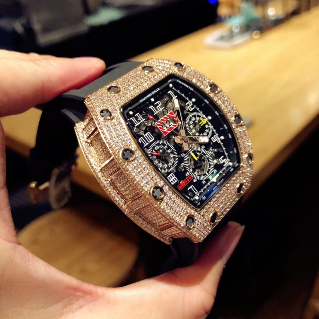 ĐỒNG HỒ NAM RICHARD MILLE RM011 REPLICA 11 NHÀ MÁY Z ROSE GOLD 44MM
