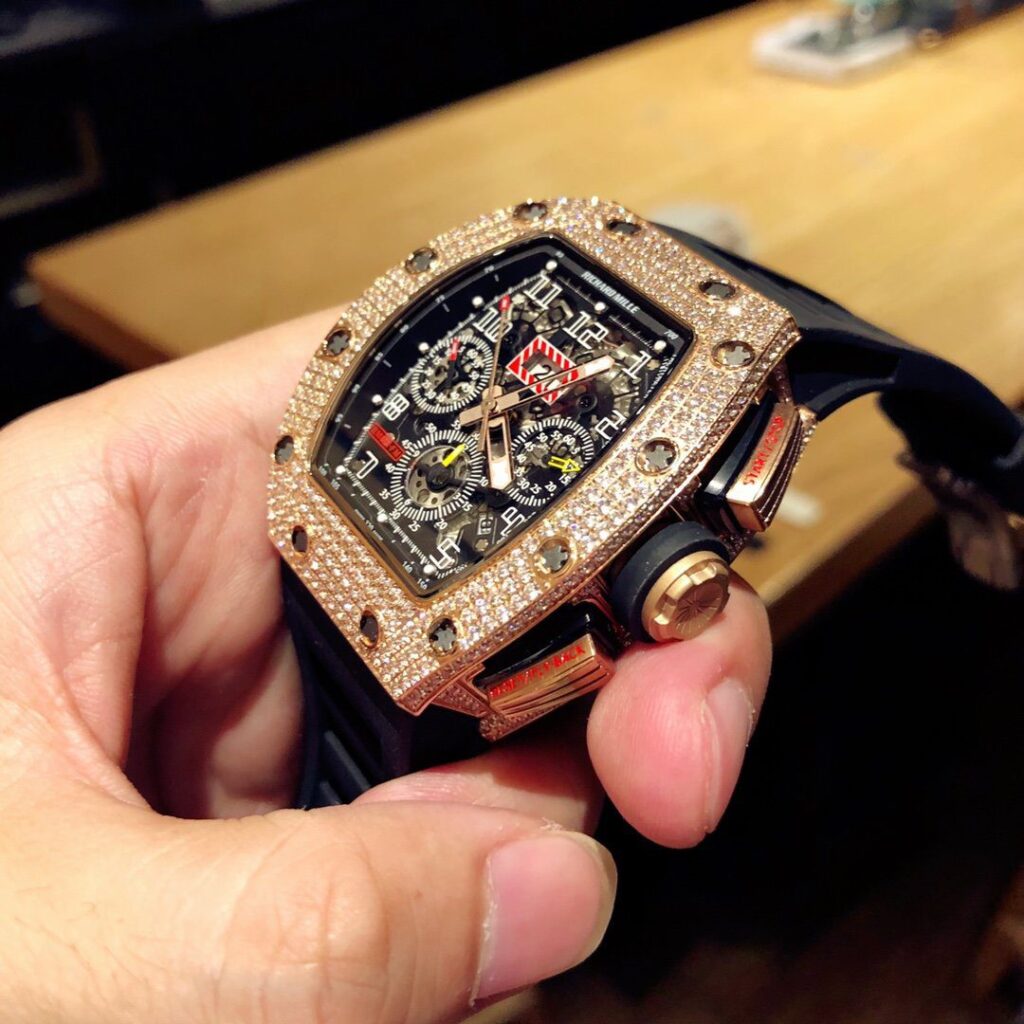 ĐỒNG HỒ NAM RICHARD MILLE RM011 REPLICA 11 NHÀ MÁY Z ROSE GOLD 44MM