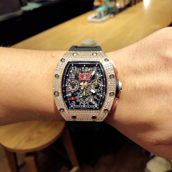 ĐỒNG HỒ NAM RICHARD MILLE RM011 REPLICA 11 NHÀ MÁY Z ROSE GOLD 44MM