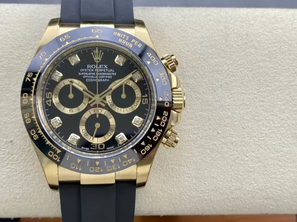 ĐỒNG HỒ NAM ROLEX DAYTONA LEAN FACTORY REPLICA 1:1 VÀNG GOLD NỔI BẬT 40MM