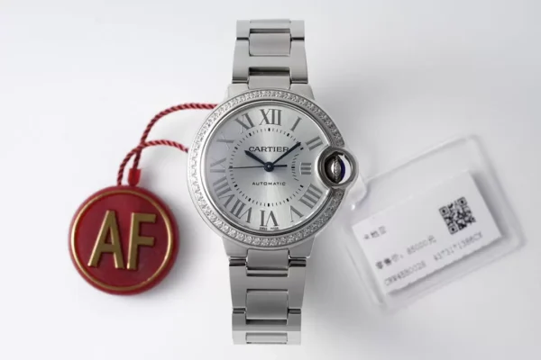 ĐỒNG HỒ NỮ CARTIER BALLON BLEU W4BB0028 SUPER FAKE NHÀ MÁY AF NIỀNG ĐÁ 33MM