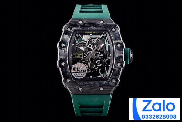 ĐỒNG HỒ NAM RICHARD MILLE RM35-02 REPLICA 11 NHÀ MÁY KV MÀU XANH 44MM