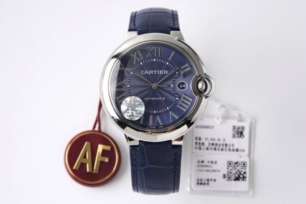 ĐỒNG HỒ NAM CARTIER BALLON BLEU WSBB0027 SUPER FAKE NHÀ MÁY AF DÂY ĐEO XANH 42MM