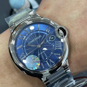 ĐỒNG HỒ NAM CARTIER BALLON BLEU WSBB0027 SUPER FAKE NHÀ MÁY AF MẶT XANH 42MM