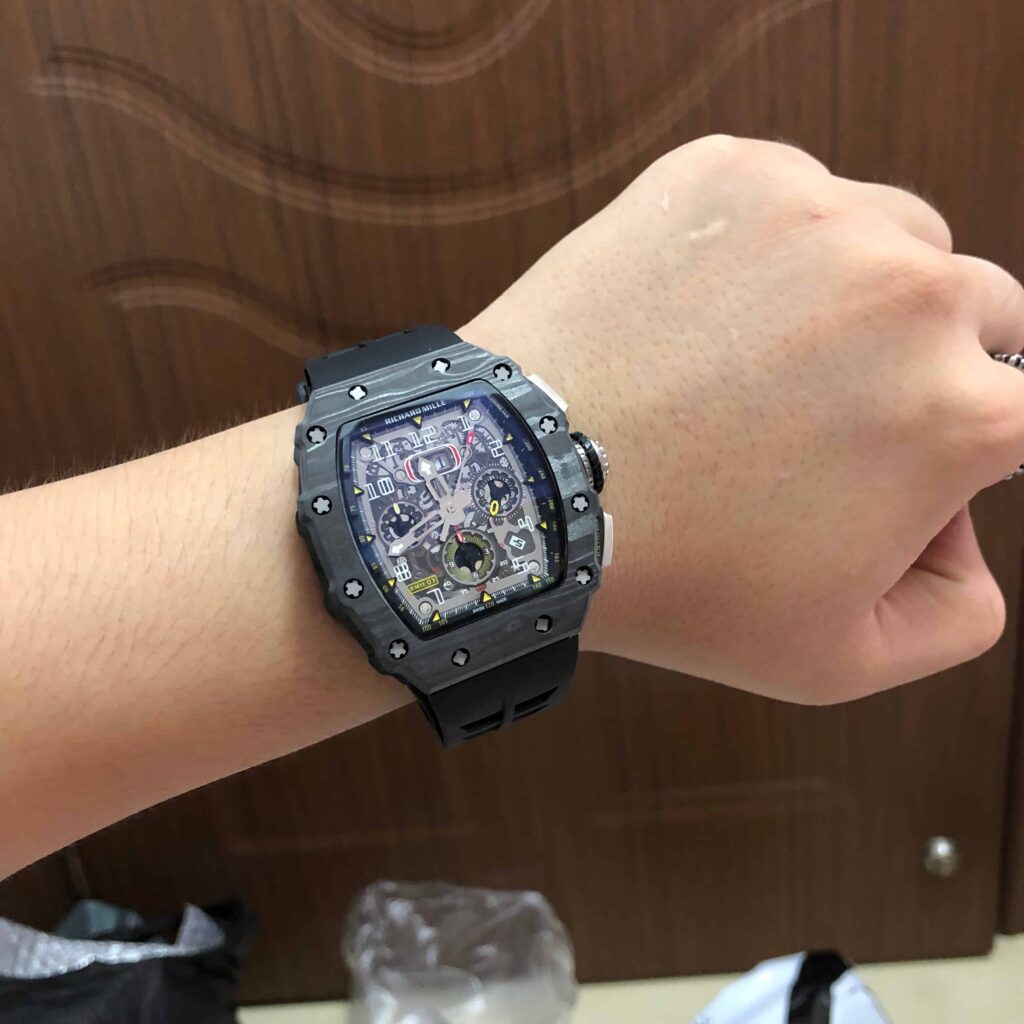 ĐỒNG HỒ NAM RICHARD MILLE  RM11-03 FAKE CAO CẤP THIẾT KẾ 1 Ô LỊCH 40MM