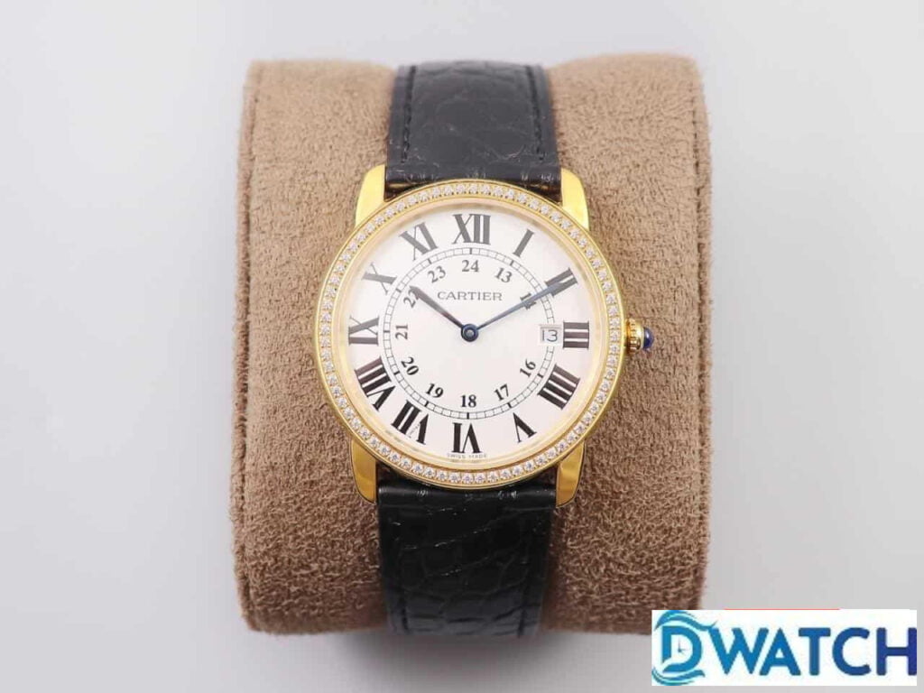 ĐỒNG HỒ NAM CARTIER RONDE LOUIS W6700455 FAKE CAO CẤP NHÀ MÁY K11 ĐÍNH ĐÁ 36MM